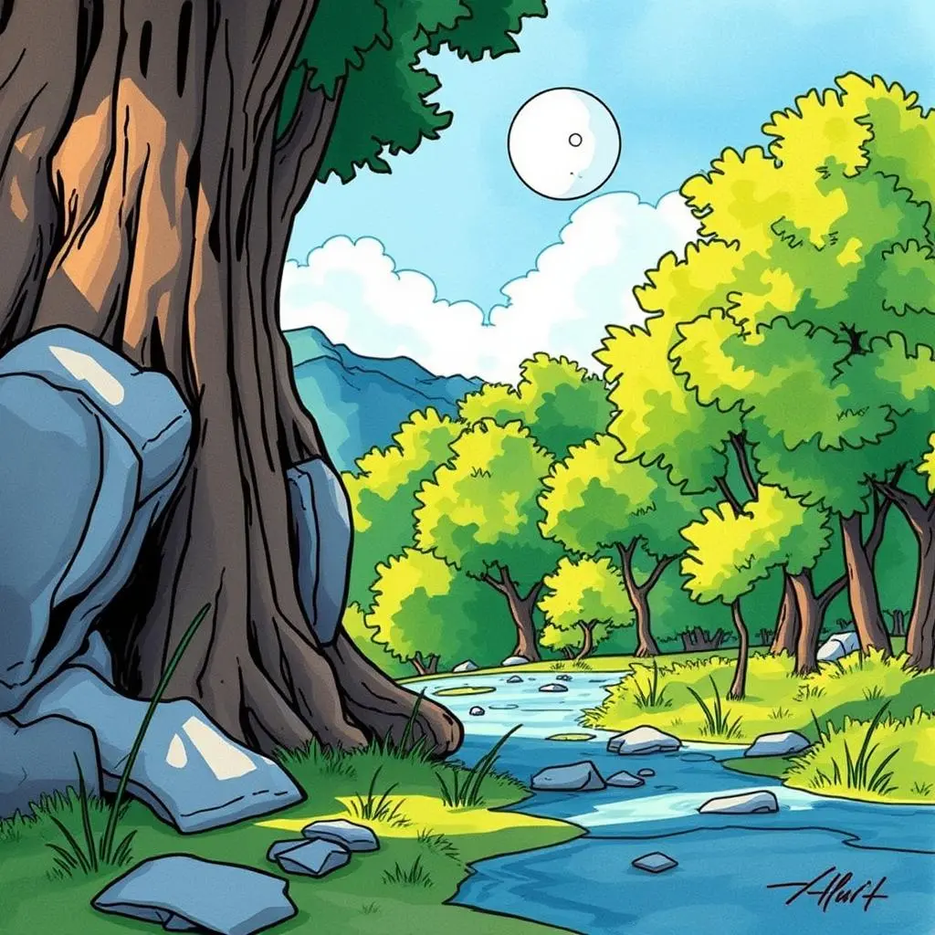 Requirement verification tool: Generate verification statements from requirements 1 A serene landscape featuring a river, trees, and sunny skies.