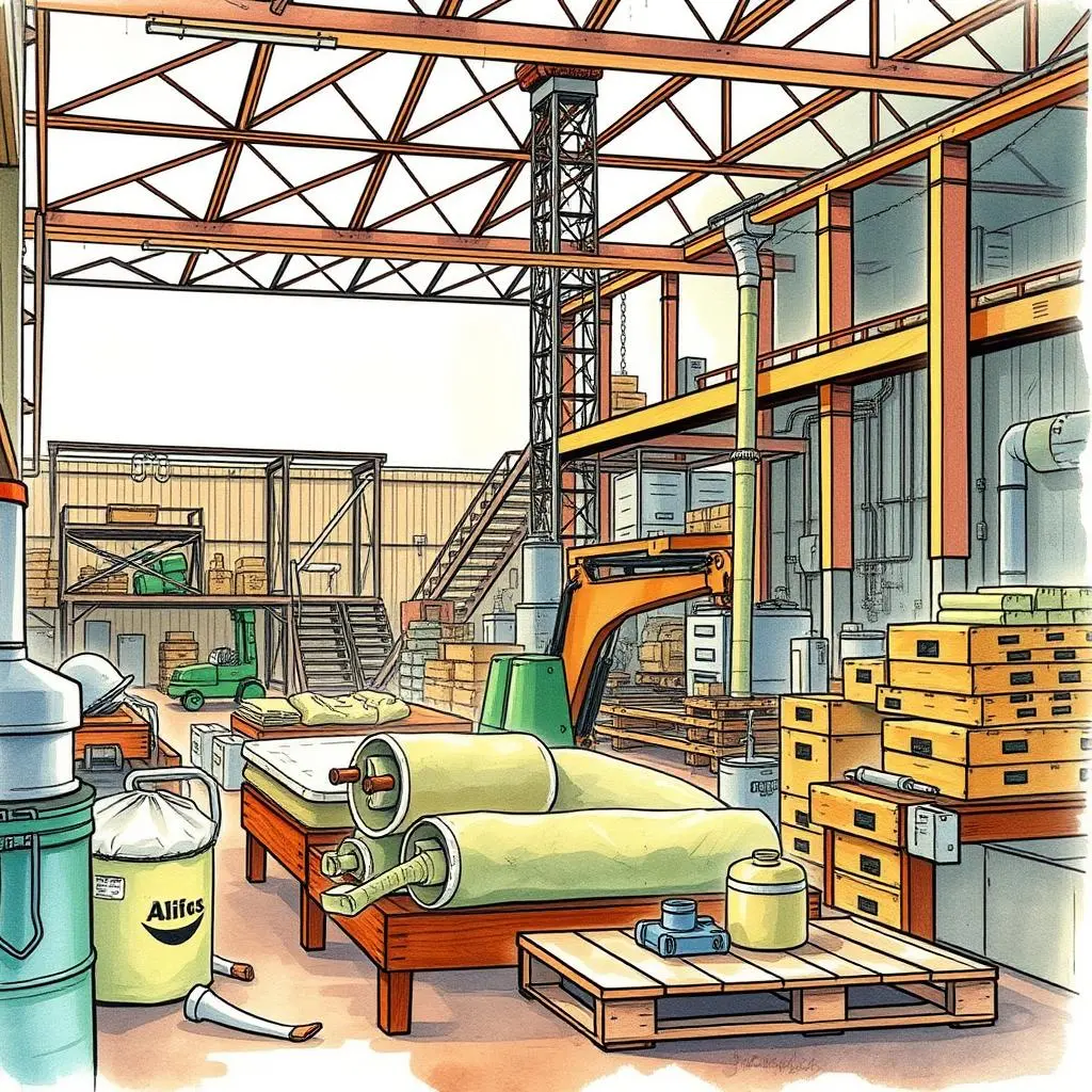 Assessment summary creator: Summarize findings from assessments effortlessly 1 Assessment Summary Creator tool displayed in a manufacturing warehouse, showcasing waste reduction efforts.