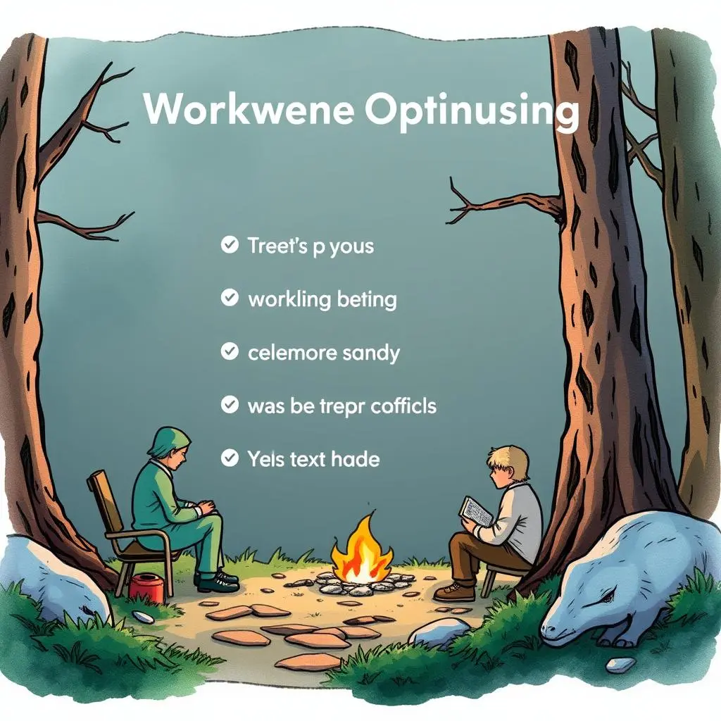 Text aggregator tool: Combine multiple text entries into cohesive outputs 1 Combining text entries with a friendly atmosphere of two individuals by a campfire.