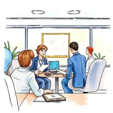 Sensitive document sharing meeting featuring professionals discussing Access Restriction Validator