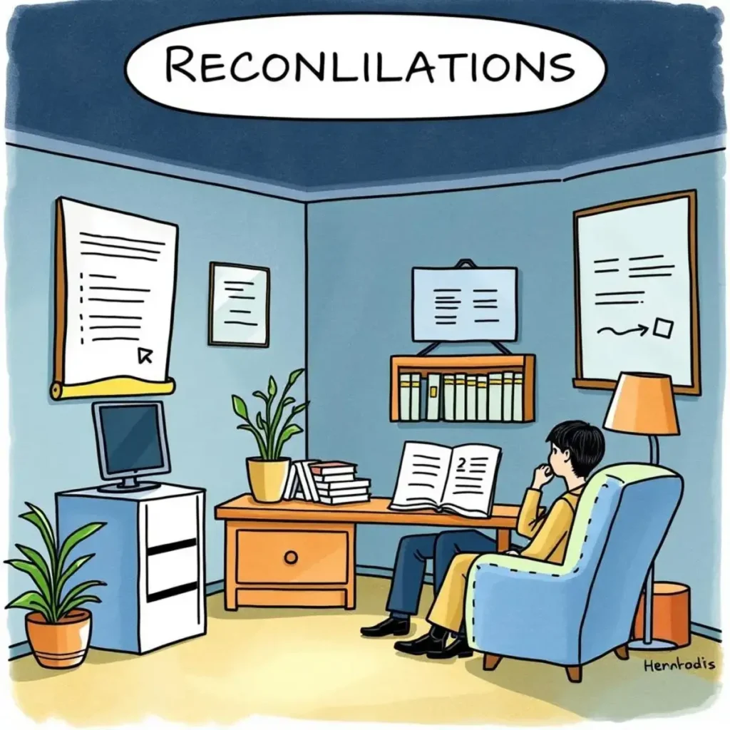 Adjustment recommendation producing app: Generate recommendations for adjustments in reconciliations 1 Adjustment recommendation tool in finance office setting