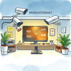 Surveillance room illustrating alert severity assessment and monitoring tools.