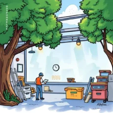Asset Maintenance Reminder tool showcased in a well-lit workspace with a person reviewing documents
