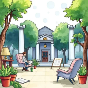 Audit checklist generator: Create customized audit checklists quickly 3 A serene outdoor office setting for creating audit checklists efficiently.