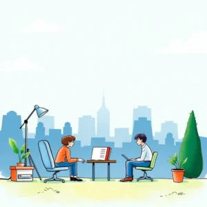 Benefit cost analysis generator: Analyze and summarize total benefit costs 10 Two professionals discussing benefit cost analysis in an urban setting.