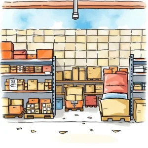 Best practices policy compilation: Compile best practices for inventory loss prevention 9 Warehouse scene illustrating organized inventory management and loss prevention strategies.