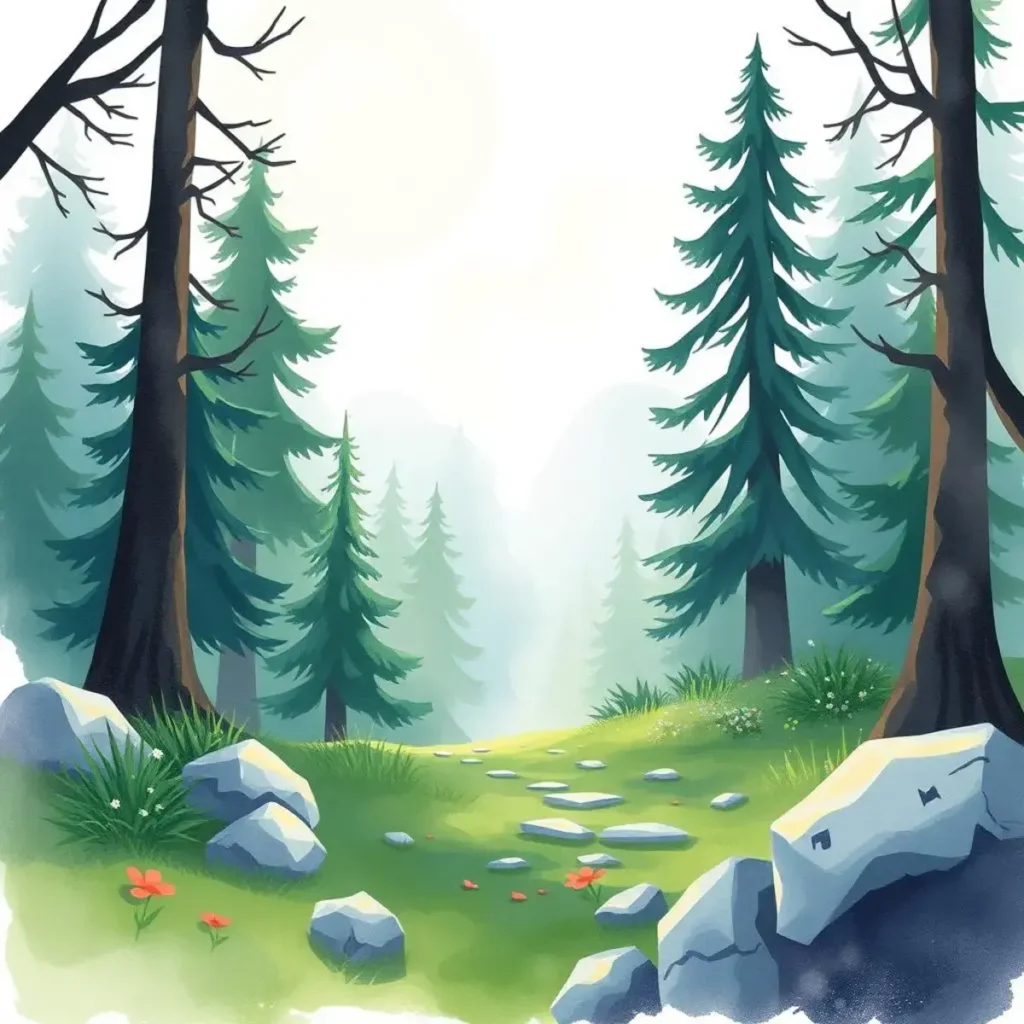 Bounce rate evaluator: Assess and reduce email bounce rates 1 Serene forest path symbolizing a journey to improved email performance.