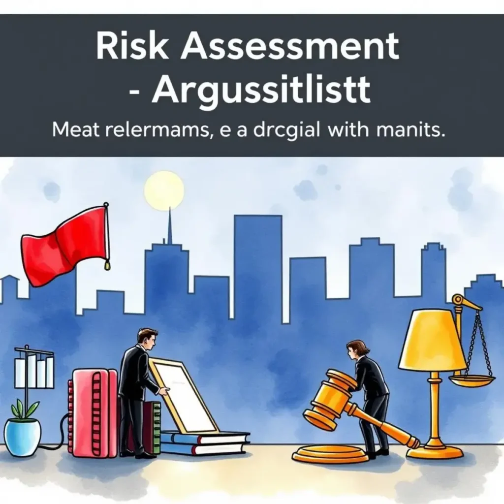 Case law extractor: Summarize relevant case law for quick understanding 1 Risk assessment scene featuring legal elements like gavel and books, representing Case Law Extractor tool at work.