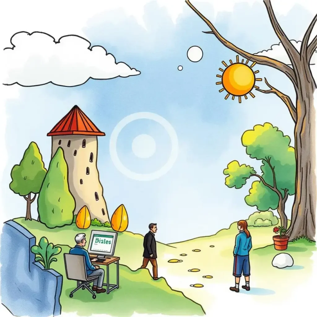 Change readiness assessment generator: Measure organizational readiness for change 1 Illustration of a change readiness assessment in a serene landscape.
