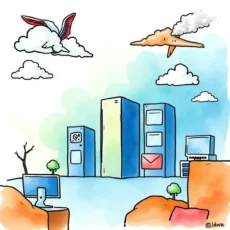 Cloud infrastructure illustration for security and compliance tasks