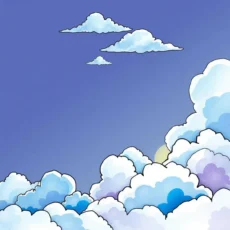 Fluffy clouds against a blue sky symbolizing cloud optimization and management strategy.