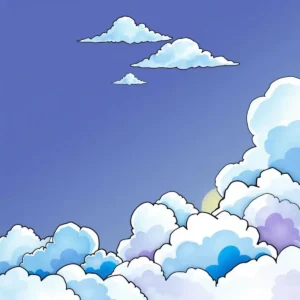 Fluffy clouds against a blue sky symbolizing cloud optimization and management strategy.