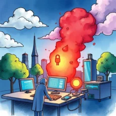 A cloud security analyst evaluates malware threats in a digital landscape.