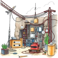 Engineering workspace showcasing systems and components for communications applications.