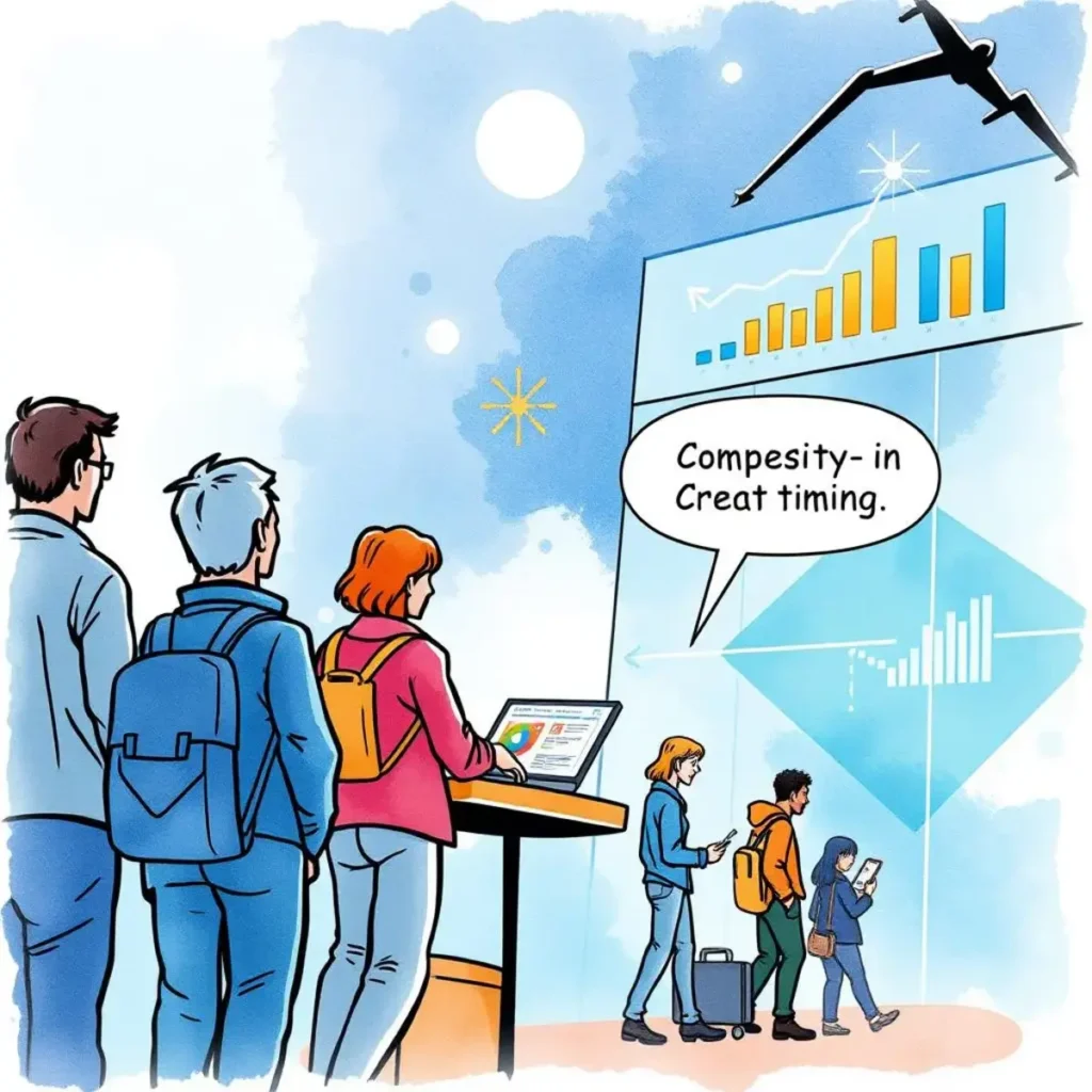 Professionals analyze competitor data on a digital interface for insights.