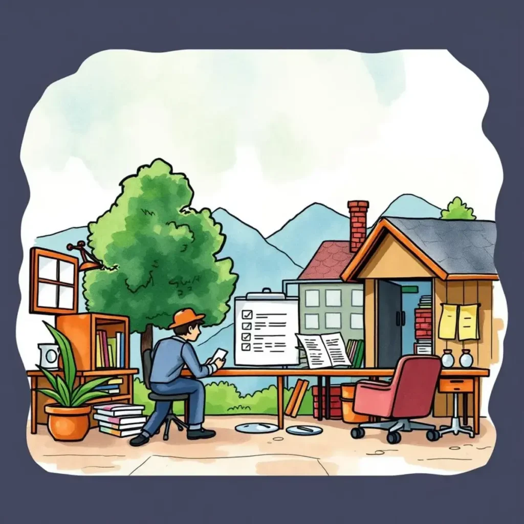 Regulatory requirement summarizer: Condense regulations into actionable items 1 A professional reviewing regulatory documents in a serene outdoor setting.