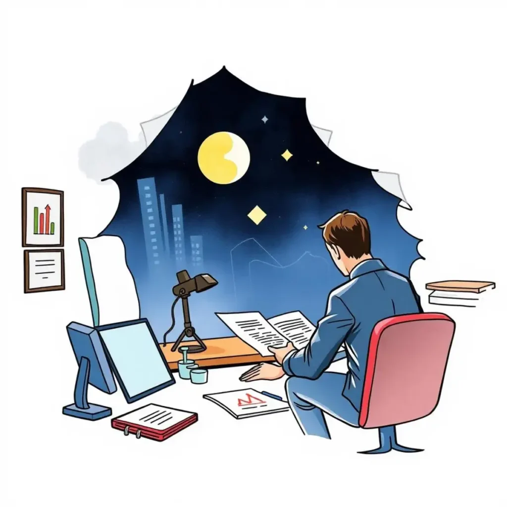 Control gap identifier: Identify gaps in control procedures efficiently 1 Professional reviewing reports at night, highlighting control gaps.
