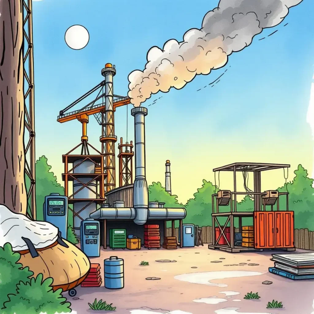 Cost comparison formatter: Format and compare cost data effectively 1 Manufacturing site with equipment and materials for cost estimation.