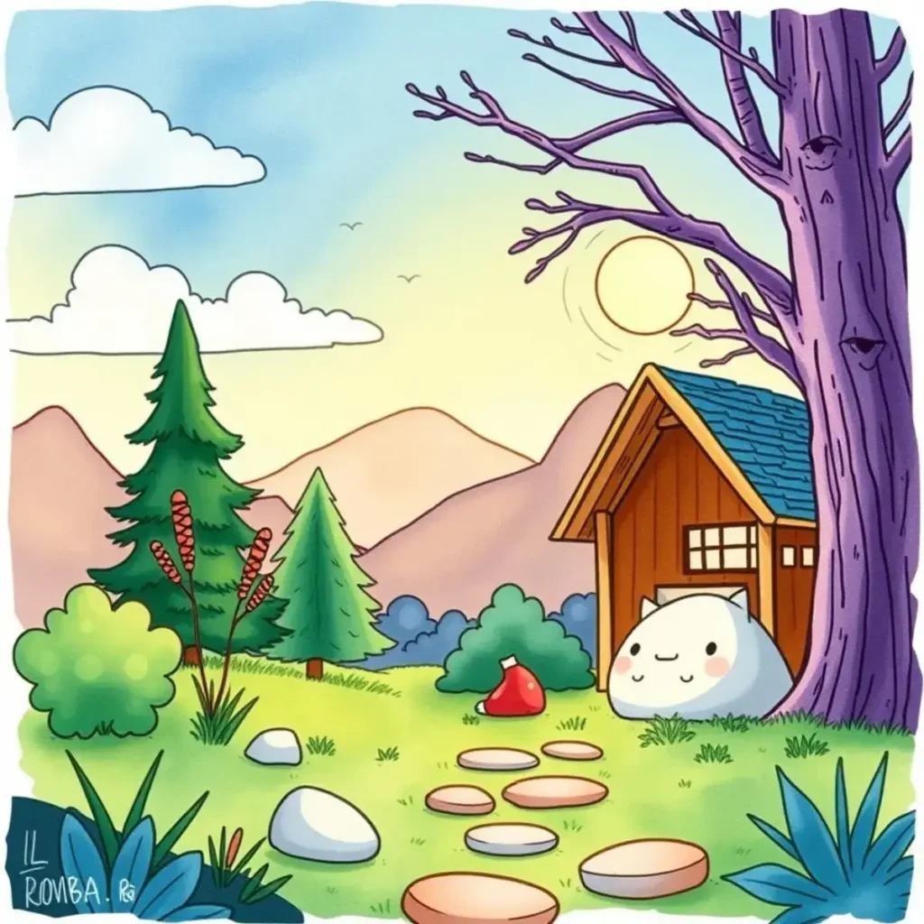 Customer insights analyzer: Extract actionable insights from feedback submissions 1 Whimsical landscape featuring a cozy cabin and nature.
