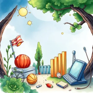 Colorful illustration representing data analysis and quality assessment tools.
