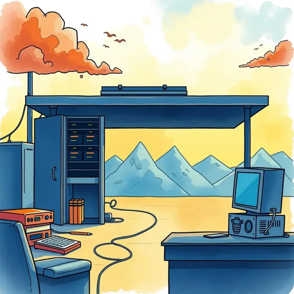 Recovery test script generator: Create test scripts for disaster recovery drills 1 A serene it workspace setup illustrating disaster recovery planning.