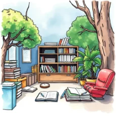 Cozy office space for tracking document filing and archiving.