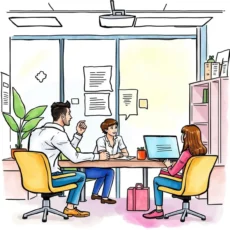 Team brainstorming engagement activities in a modern office setting.