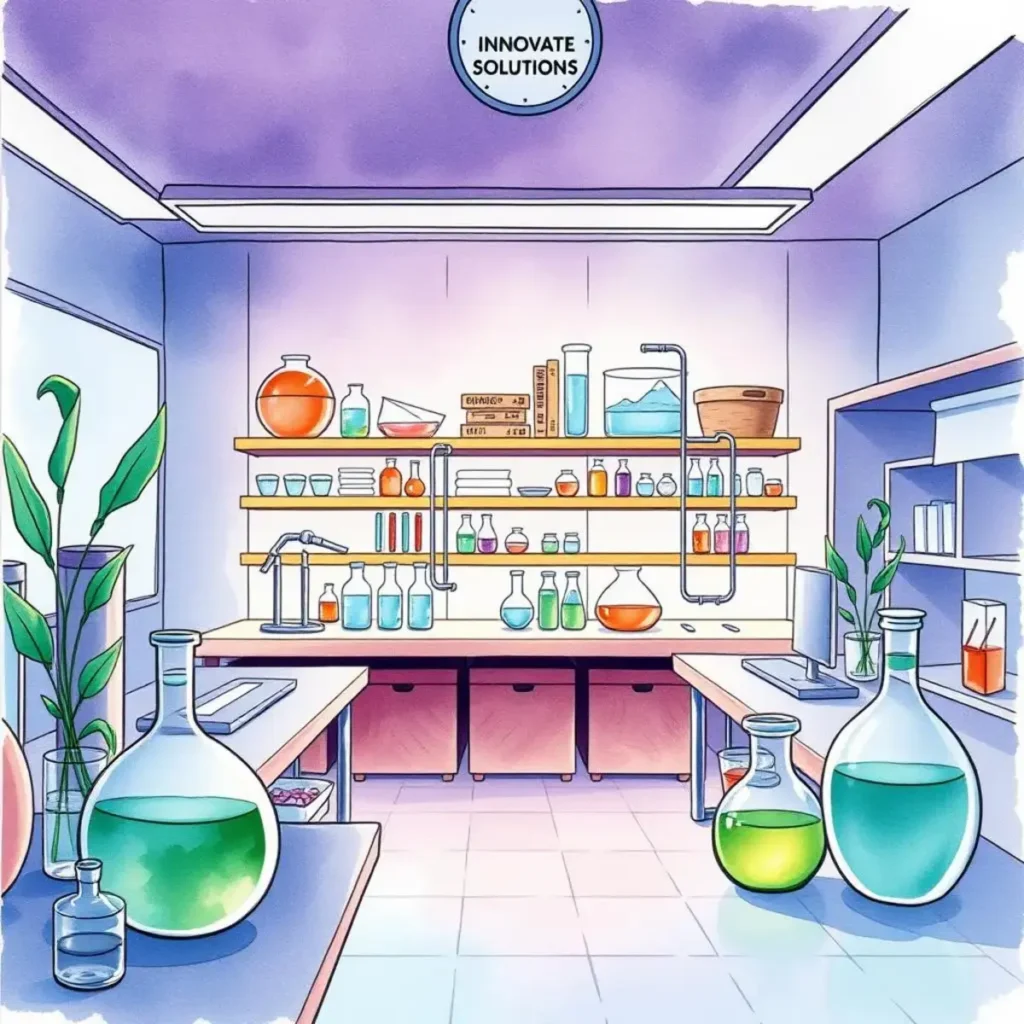 Experiment design assistant: Generate optimal experiment designs based on input 1 Colorful laboratory scene showcasing experiment design tools and resources.