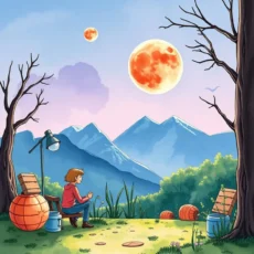 User sitting contemplatively in a serene natural landscape, enhancing feedback clarity.