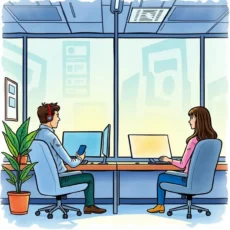 Colleagues collaborating in a modern office to analyze customer feedback trends.