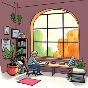 A financial analyst modeling budget scenarios in a modern workspace.