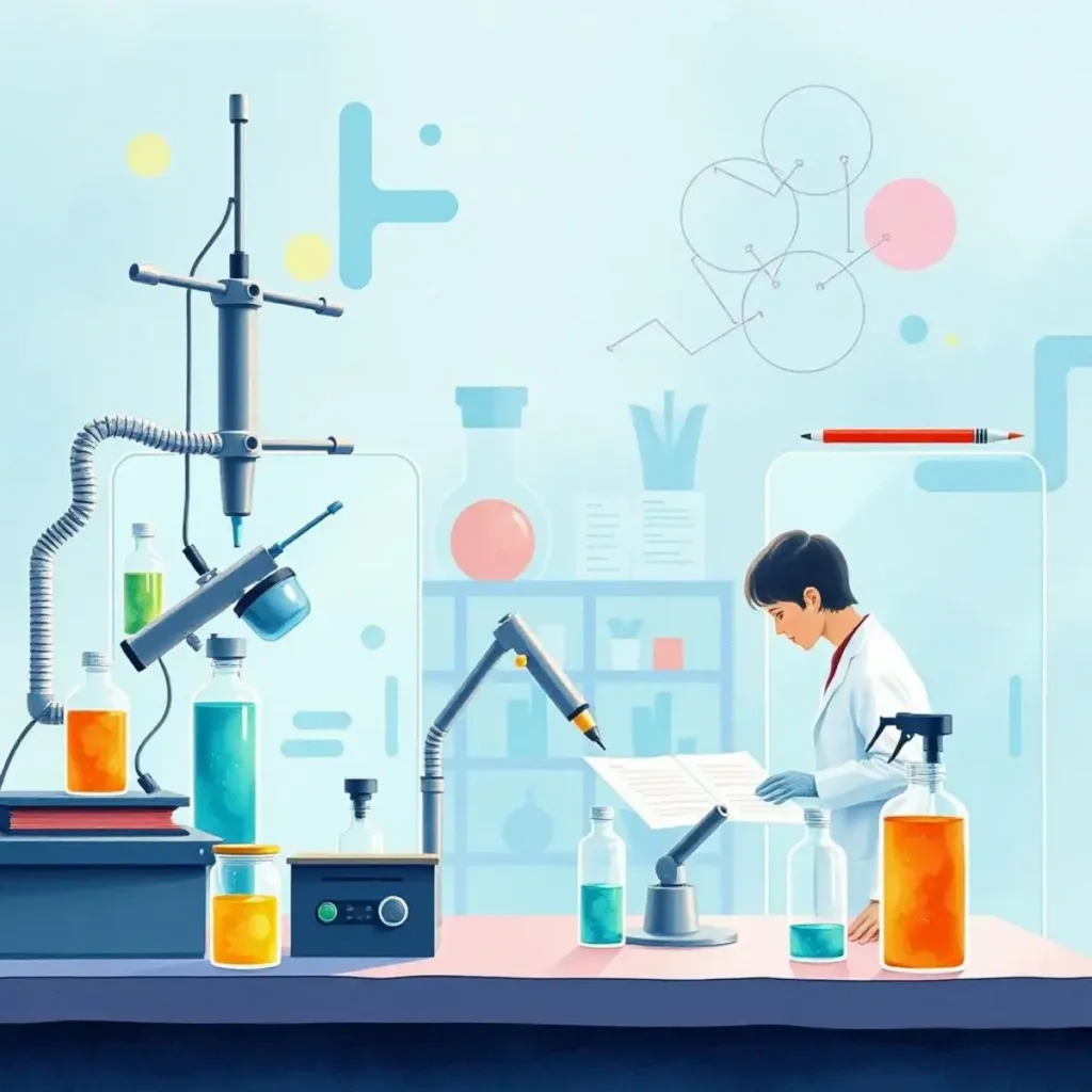 Finding formatter pro: Format findings into standardized presentation texts 1 A scientist formatting findings in a modern laboratory setting.