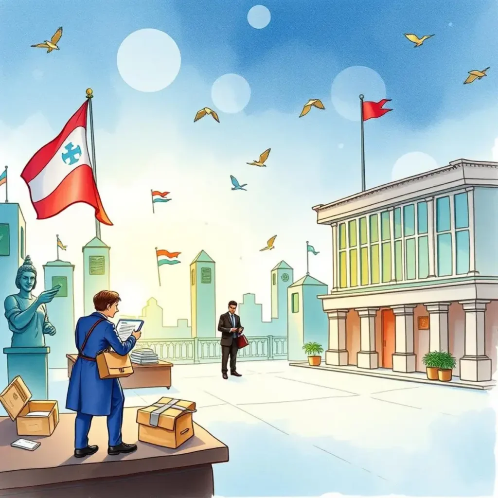 Forex report synthesizer: Synthesize reports on forex transactions quickly 1 Forex Report Synthesizer tool illustrated with analysts at work amidst flags representing global finance.