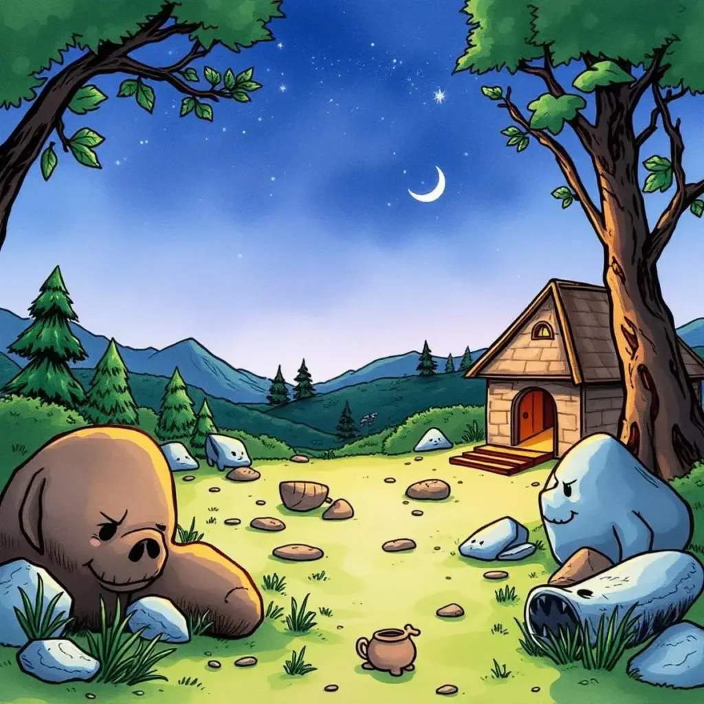 Header changer: Modify header structures for consistency and clarity 1 A whimsical landscape featuring a cozy cabin and friendly animals.