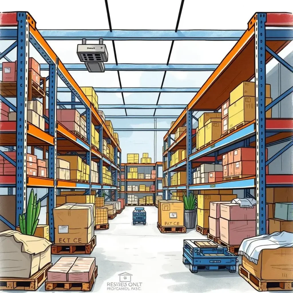 Just-in-time planner: Optimize inventory levels based on user entered data 1 Warehouse filled with organized inventory for optimized assembly processes.