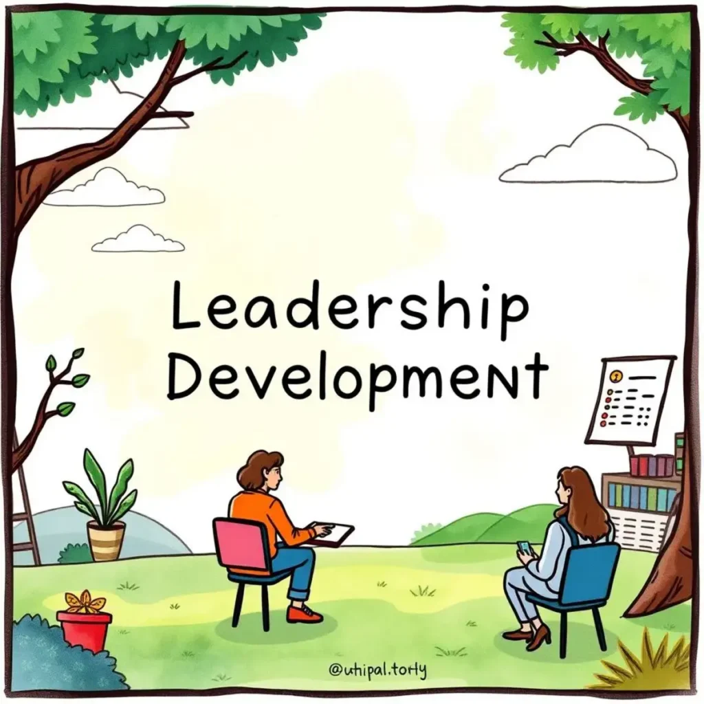 Two professionals engaged in leadership development exercises outdoors.