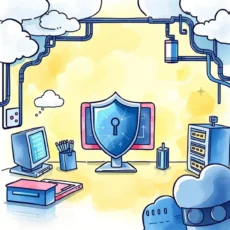Illustration of a secure workspace for log data analysis and extraction.