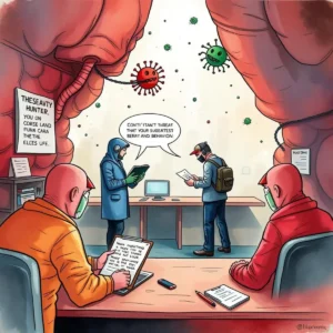 Visual representation of malware analysis in a security setting.