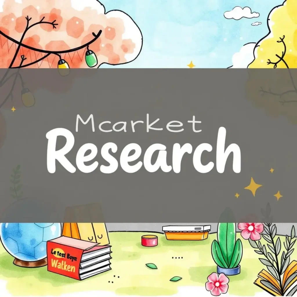 Customer satisfaction survey creator: Craft targeted satisfaction assessment surveys 1 A colorful illustration combining elements like books and plants representing Market Research.