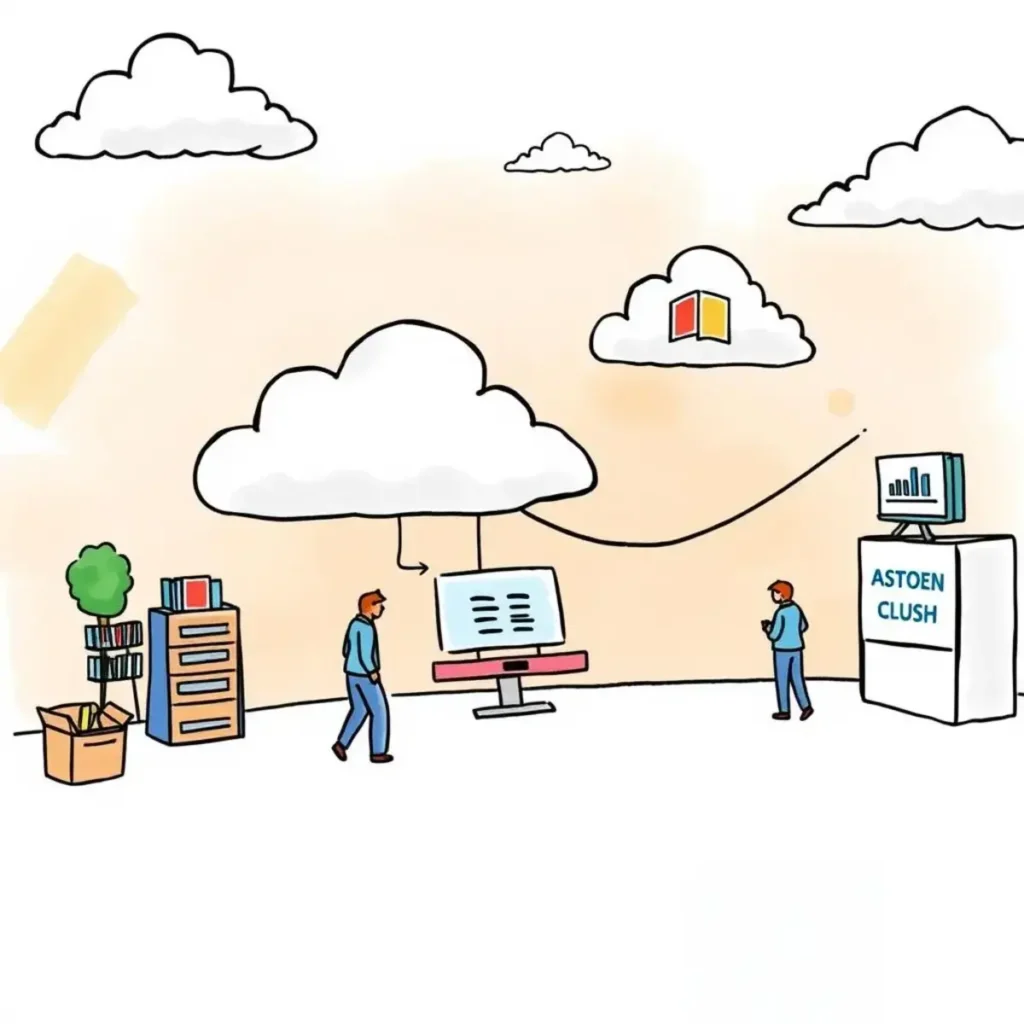 Migration feedback synthesizer: Summarize user feedback and recommend improvements post-migration 1 Illustration of it professionals discussing cloud migration user feedback insights.