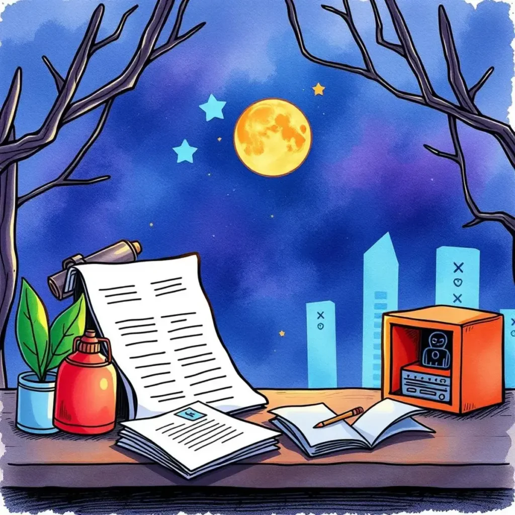 Notification letter builder: Create compliant data breach notification letters 1 A desk scene depicting documents and tools for creating notification letters.