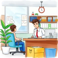 Customer service representative assisting a customer with order tracking.
