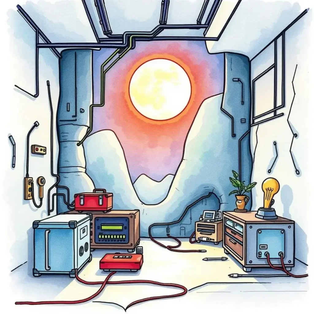 Power consumption analyzer: Evaluate and summarize power consumption concerns 1 A bright room with equipment analyzing power consumption for embedded systems.