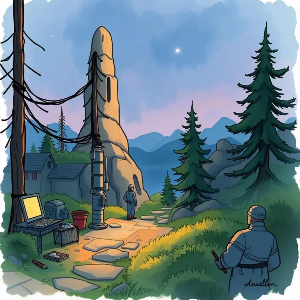 Predictive algorithm advisor: Guidance for selecting algorithms 1 A serene landscape with a hiker near a monitoring station and mountains.