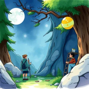 Two hikers explore a forested path, symbolizing product specification discovery.