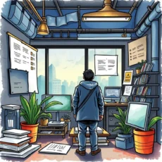 Person analyzing project outcomes in a modern engineering office.
