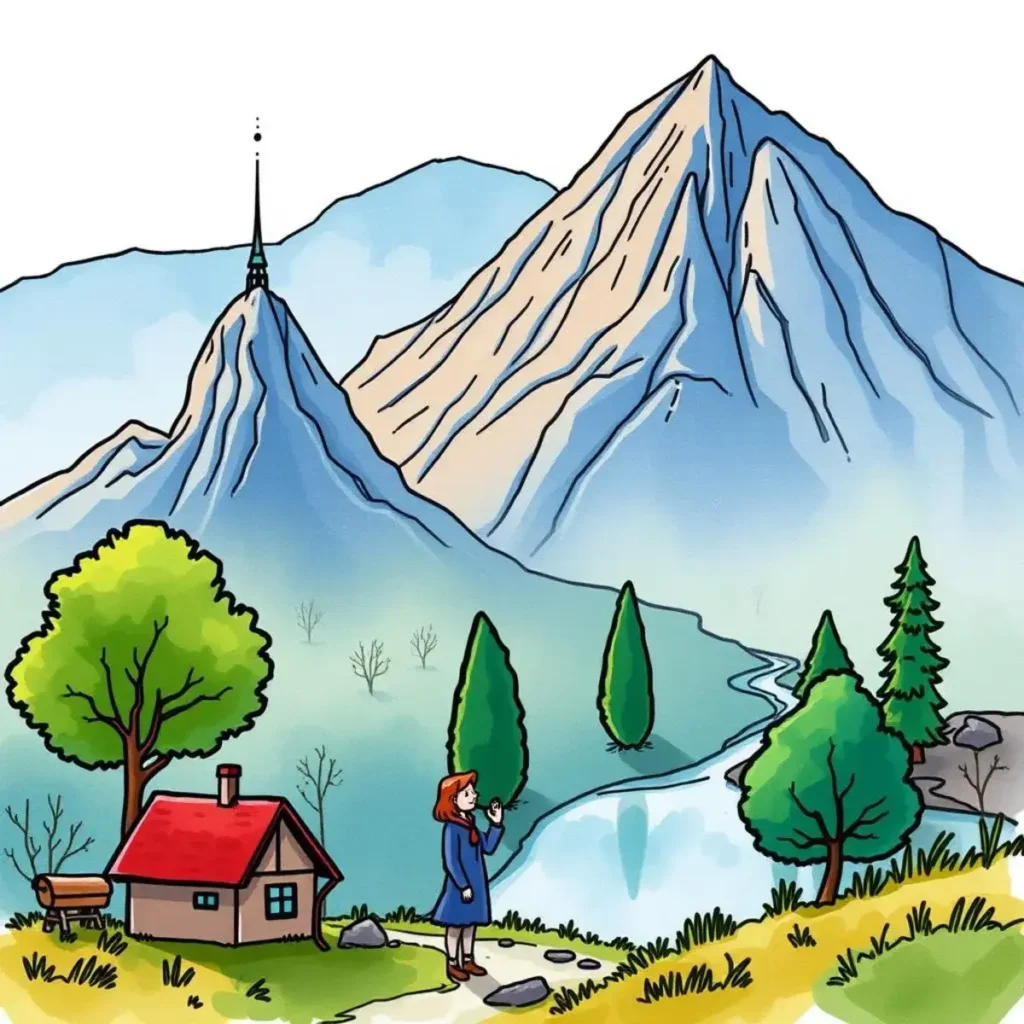 Proposal framework designer: Develop frameworks for effective proposal writing 1 Person standing by a river, contemplating a mountain landscape.