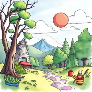 A serene landscape illustrating creativity and inspiration for proposal writing.