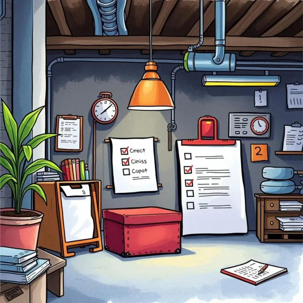 Quality assurance checklist wizard: Craft dynamic quality assurance checklists 1 Workspace with quality assurance checklists and inspection tools.