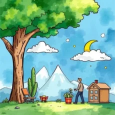 A person analyzing options in a serene outdoor setting.